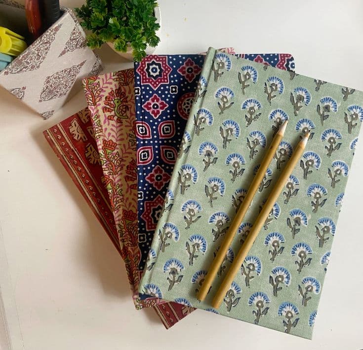 Block Printed Hard Cover Journels